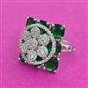Cz Classic Ring With Rhodium Plating