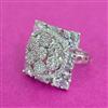 Cz Classic Ring With Rhodium Plating