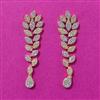 Cz Classic Earring With Rhodium 2 Tone Plating