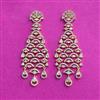 Cz Classic Earring With Rhodium 2 Tone Plating