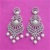 Cz Classic Earring With Rhodium 2 Tone Plating