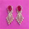 Cz Classic Earring With 2 Tone Plating