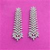 Cz Classic Earring With Rhodium 2 Tone Plating
