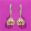 Cz Jhumki With Rhodium 2 Tone Plating