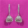 Cz Jhumki With Rhodium 2 Tone Plating