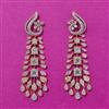 Cz Classic Earring With Rhodium 2 Tone Plating