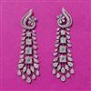 Cz Classic Earring With Rhodium 2 Tone Plating