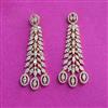 Cz Classic Earring With Rhodium 2 Tone Plating