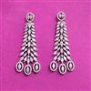 Cz Classic Earring With Rhodium 2 Tone Plating