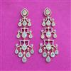 Cz Classic Earring With Rhodium 2 Tone Plating