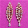 Cz Classic Earring With Rhodium 2 Tone Plating