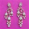 Cz Classic Earring With Rhodium 2 Tone Plating
