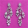 Cz Classic Earring With Rhodium 2 Tone Plating