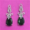 Cz Classic Earring With Rhodium Plating