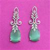 Cz Classic Earring With Rhodium Plating