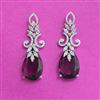 Cz Classic Earring With Rhodium Plating