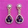 Cz Moti Earring With 2 Tone Plating