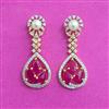 Cz Moti Earring With 2 Tone Plating