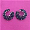 Cz Classic Earring With Black Plating