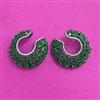 Cz Classic Earring With Black Plating