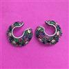 Cz Classic Earring With Black Plating