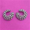 Cz Classic Earring With Black Plating