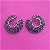 Cz Classic Earring With Black Plating