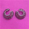 Cz Classic Earring With Black Plating