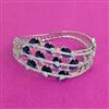 Cz Openable Kada With Rhodium Plating