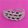 Cz Openable Kada With Rhodium Plating