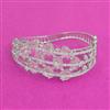 Cz Openable Kada With Rhodium Plating