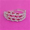 Cz Openable Kada With Rhodium Plating