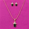 Cz Delicate Pendant Set With 2 Tone Plating