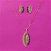 Cz Classic Pendant Set With 2 Tone Plating