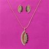 Cz Classic Pendant Set With 2 Tone Plating