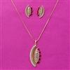 Cz Classic Pendant Set With 2 Tone Plating