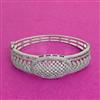 Cz Openable Kada With Rhodium Plating