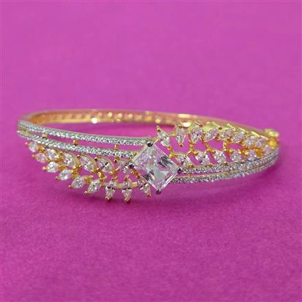 Cz Openable Kada With 2 Tone Plating