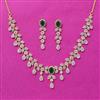 Cz Classic Necklace Set With 2 Tone Plating