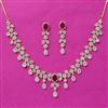 Cz Classic Necklace Set With 2 Tone Plating