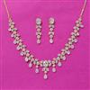 Cz Classic Necklace Set With 2 Tone Plating