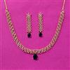 Cz Classic Necklace Set With 2 Tone Plating