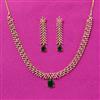 Cz Classic Necklace Set With 2 Tone Plating