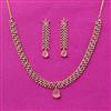 Cz Classic Necklace Set With 2 Tone Plating