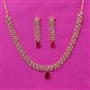 Cz Classic Necklace Set With 2 Tone Plating