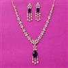 Cz Classic Necklace Set With 2 Tone Plating