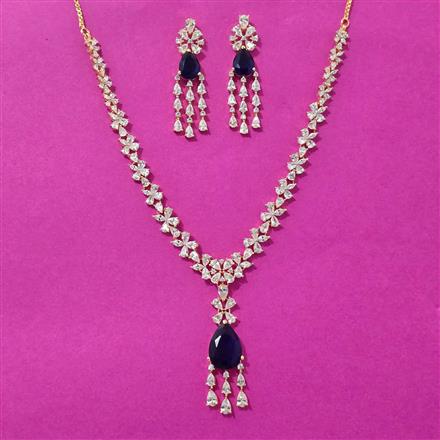 Cz Classic Necklace Set With 2 Tone Plating