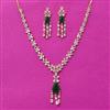 Cz Classic Necklace Set With 2 Tone Plating