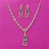 Cz Classic Necklace Set With 2 Tone Plating