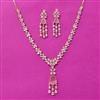 Cz Classic Necklace Set With 2 Tone Plating